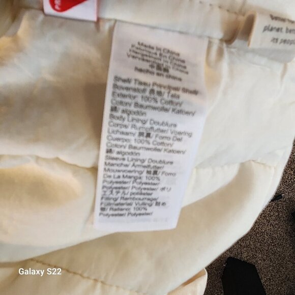 Madewell Coat Off White/Cream. NWT. Size XL. Padded - Picture 16 of 16